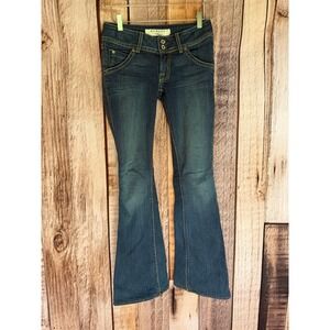 Hudson Low Rise Flare Jeans USA Y2K Flap Pocket Denim Blue Everyday Size 26